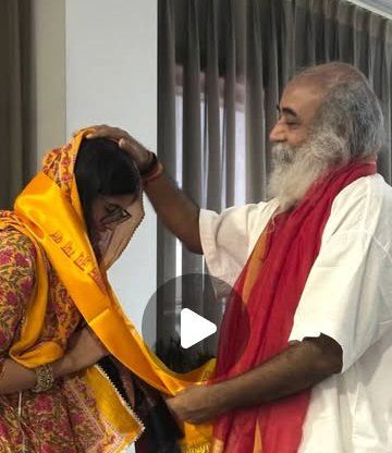 Anupriya Nagar with Acharya Pramod Krishnam