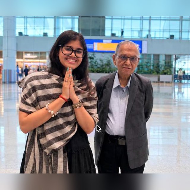 Anupriya Nagar with N. R. Narayana Murthy