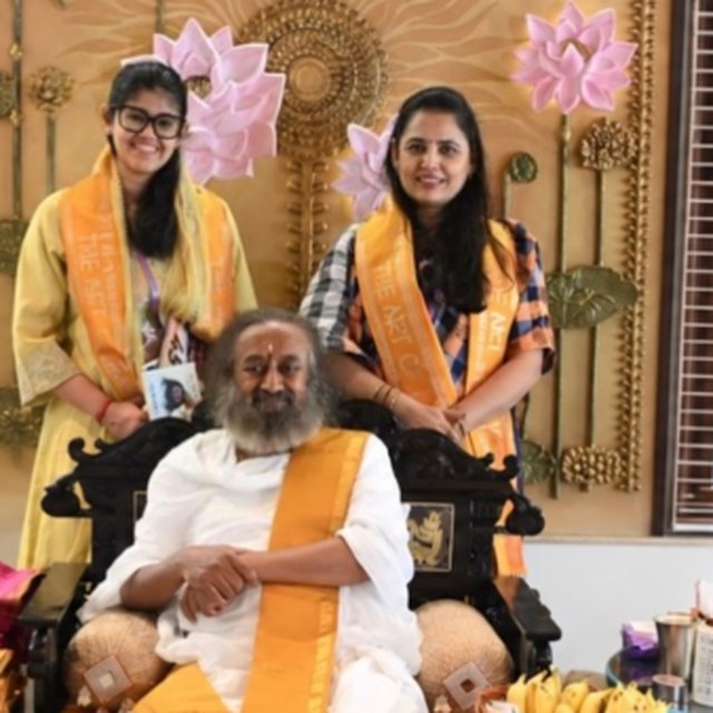 Anupriya Nagar with Sri Sri Ravi Shankar